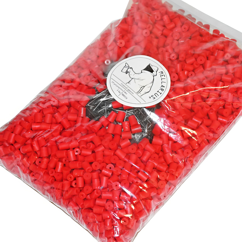 Conical spacers - 1 kg - 3800 pcs - Red